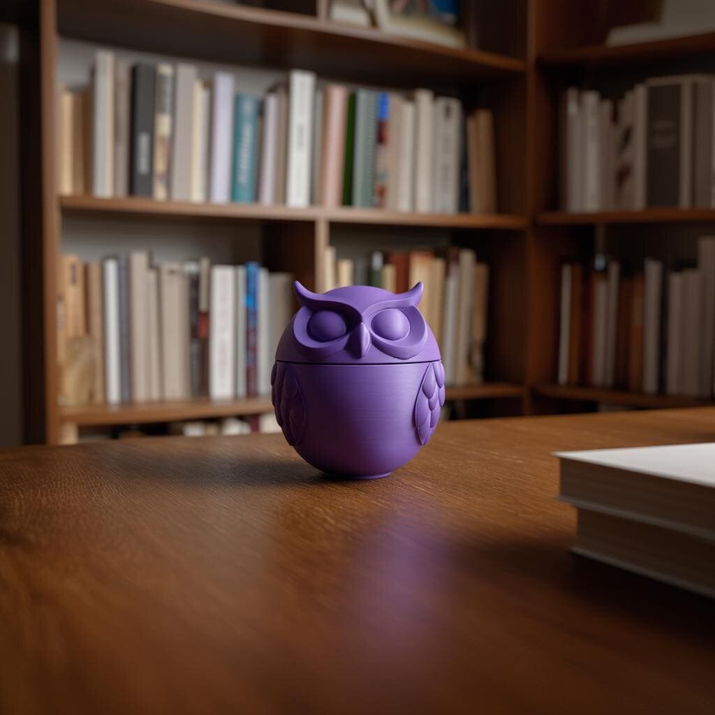 3D Printed Minimalist Owl Memorial Urn