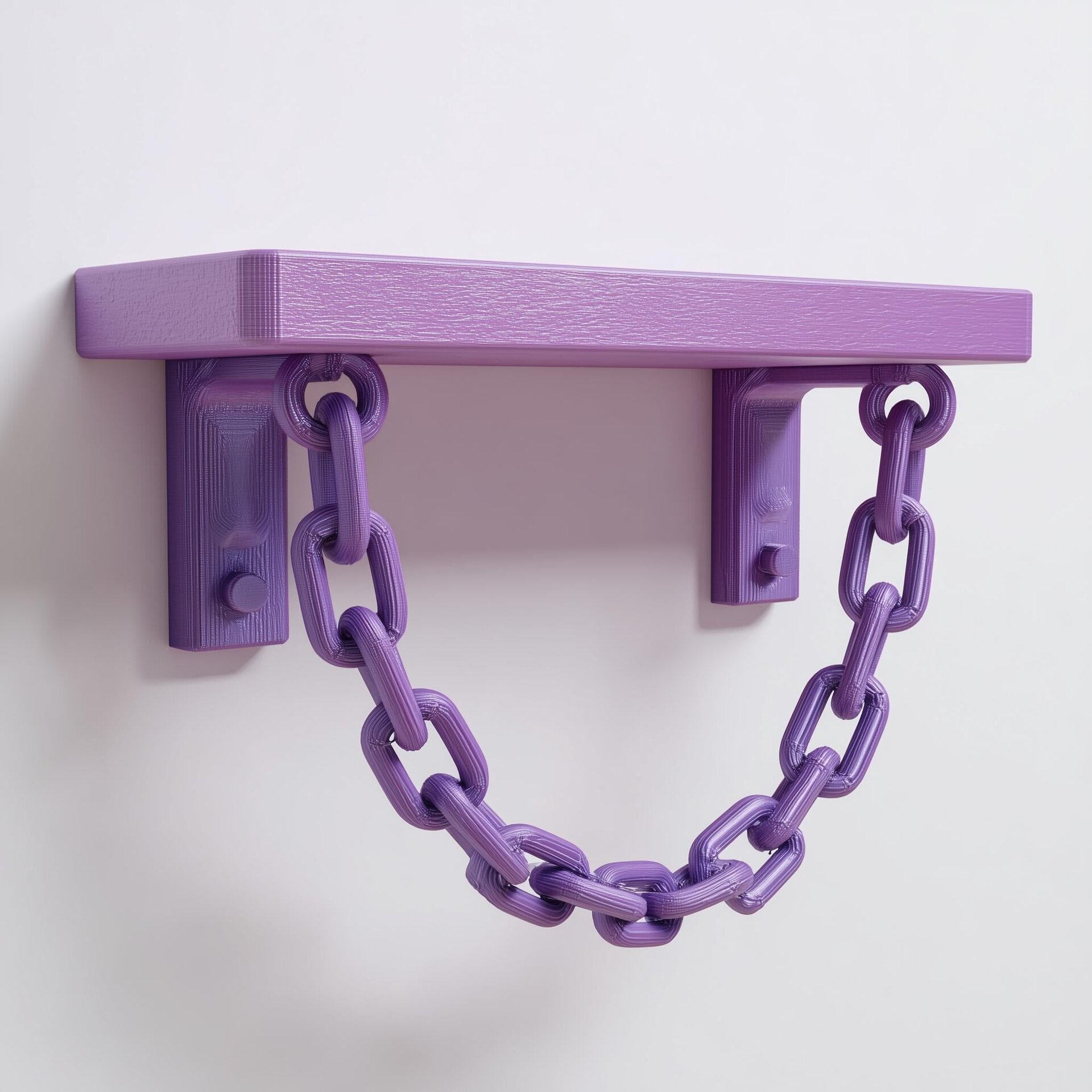 3D Printed Pastel Chain Wall Shelf