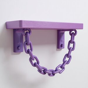 3D Printed Pastel Chain Wall Shelf