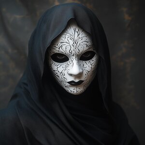 Gothic Masquerade Half Mask | 3D Printed Costume