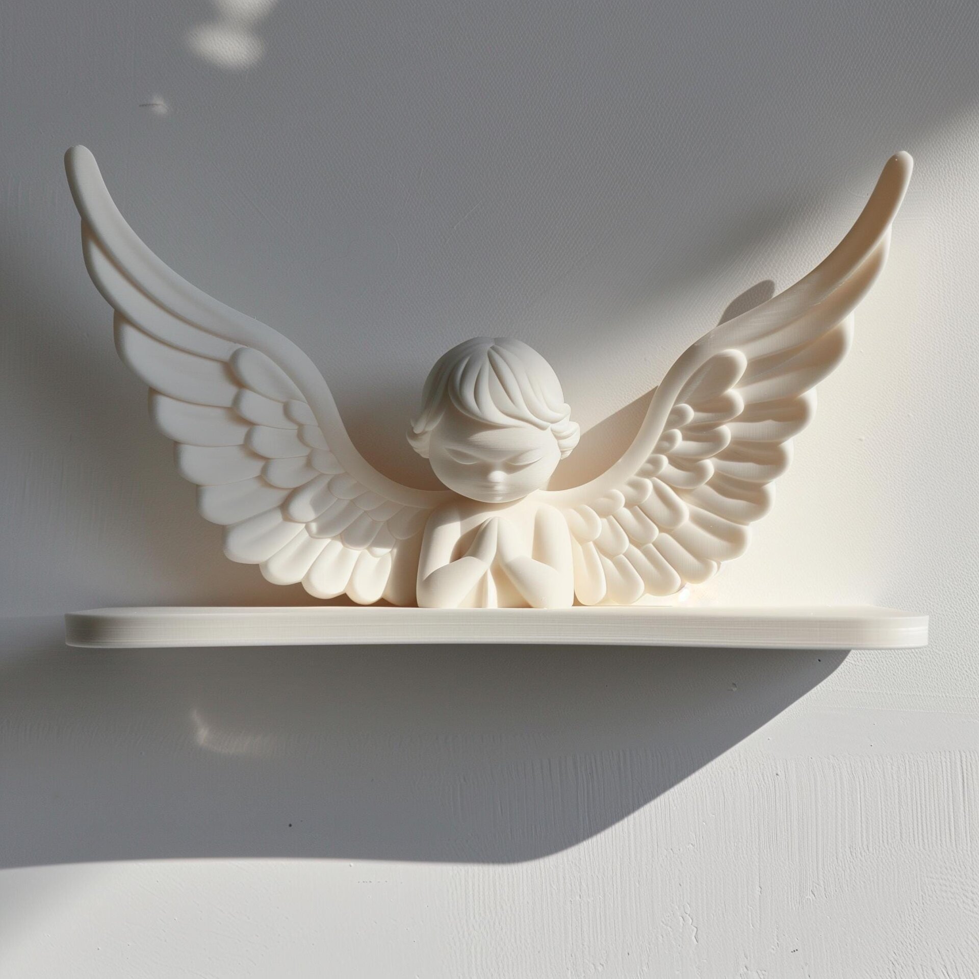 3D Printed Angel Wing Wall Shelf