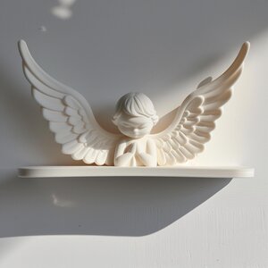 3D Printed Angel Wing Wall Shelf