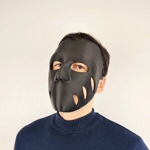 3D Printed Black Horror Cosplay Mask