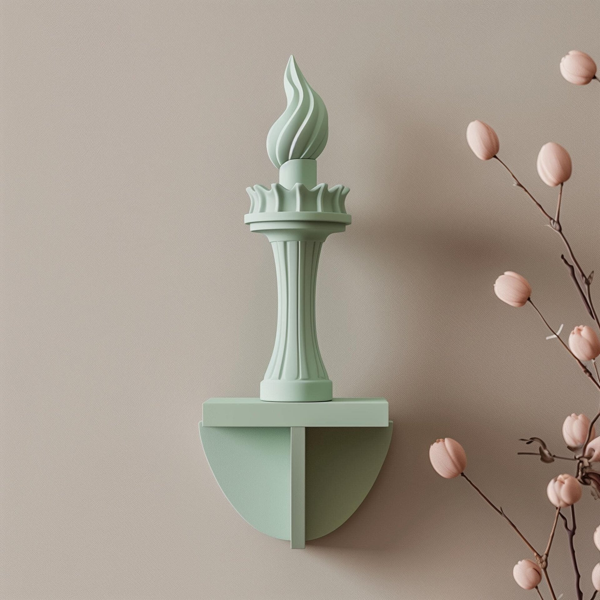 3D Printed Liberty Torch Wall Sculpture