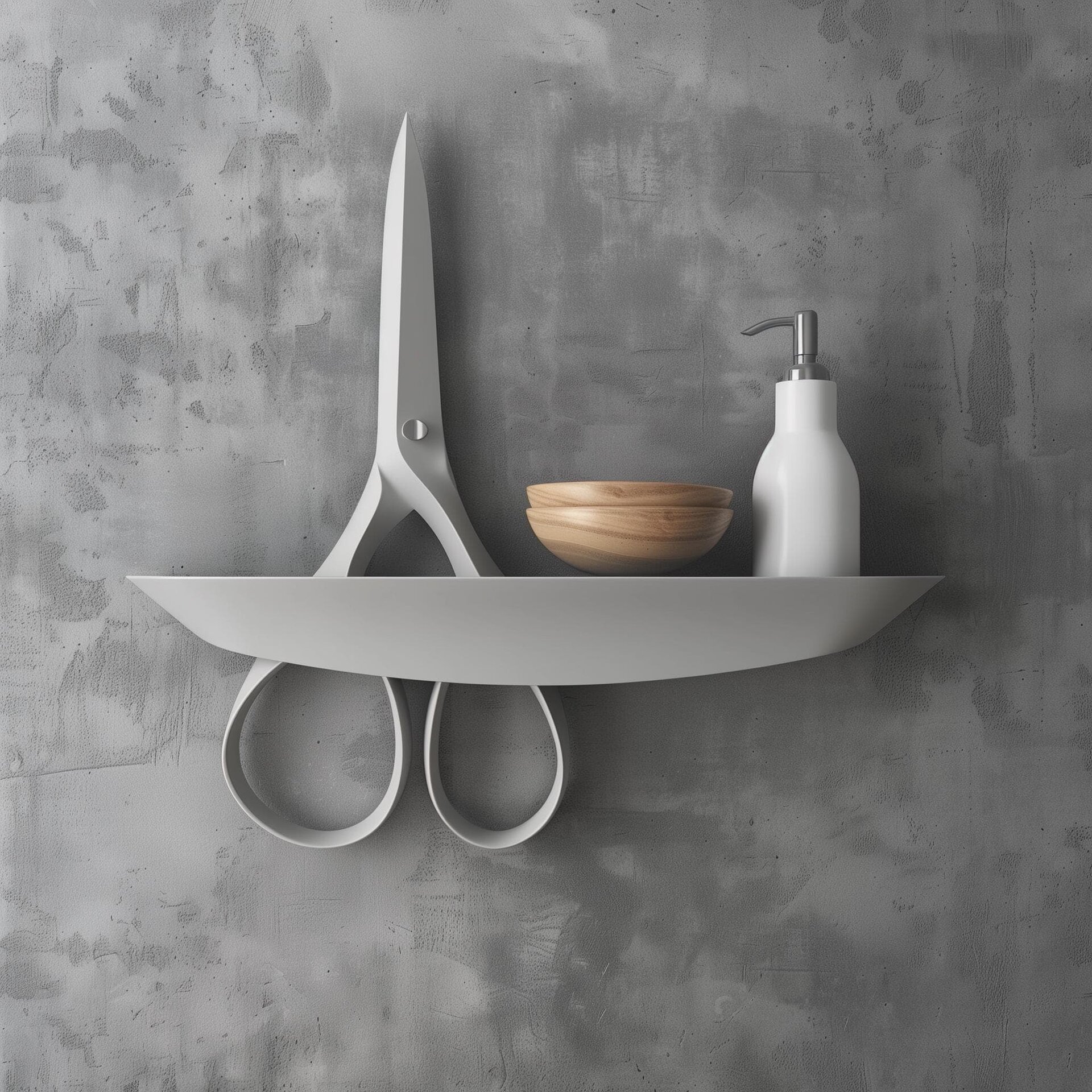 3D Printed Scissors Wall Shelf