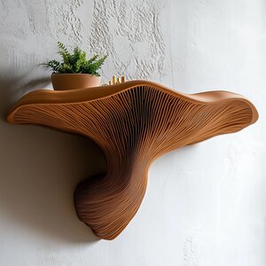 3D Printed Shelf-Fungus Wall Shelf | Organic Display Ledge
