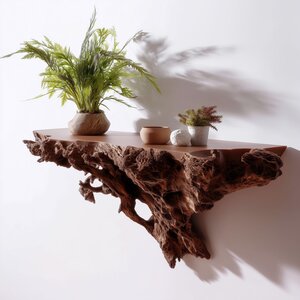 3D Printed Tree Root Shelf | Organic Floating Wall Ledge