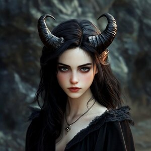 Curved Ram Horns Headband | 3D Printed Fantasy Pair