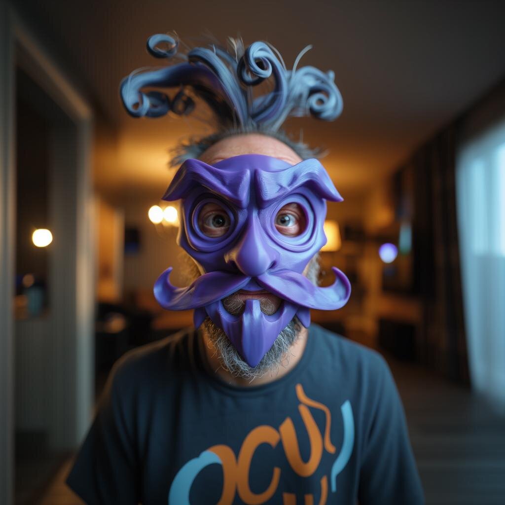 3D Printed Fantasy Character Mask | Theatrical Costume Prop