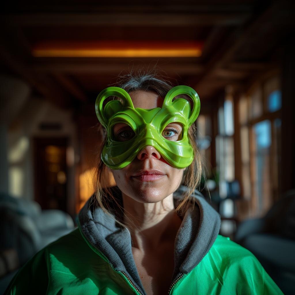 3D Printed Forest Sprite Half Mask | Goblincore Costume
