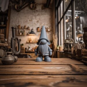 3D Printed Nordic Gnome Figurine | Scandinavian Shelf Decor