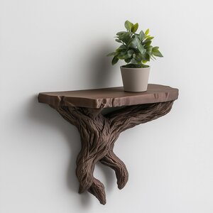 3D Printed Tree Branch Wall Shelf